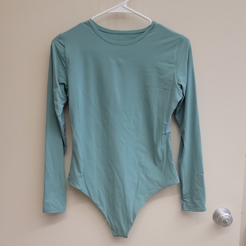 Auden Teal Long Sleeve Bodysuit